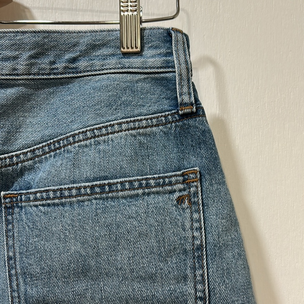 MADEWELL WOMENS BLUE DENIM SKIRT FRAYED HEM Sz 25 - Picture 5 of 10